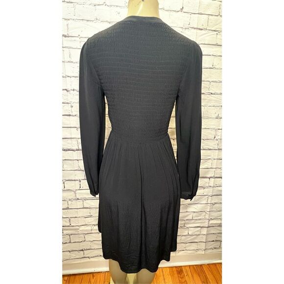 Maeve By Anthropologie Womens Black Knee Length Long Sleeve Masse Dress X-Small - Picture 2 of 7
